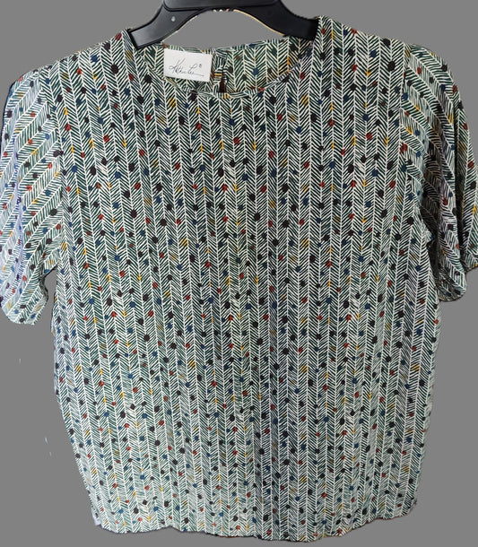 Kathie Lee Speckled Green Top