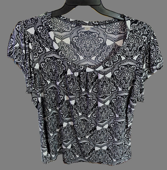 Worthington Black & White Blouse - size 1X