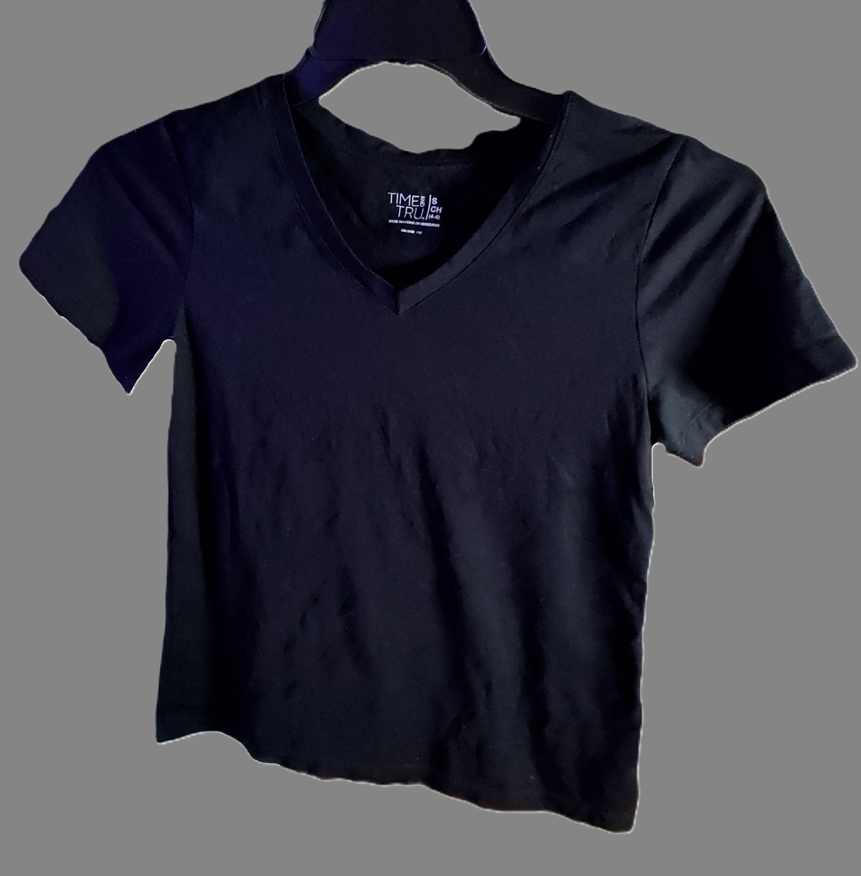 Time and Tru Childs Black Tshirt - size S