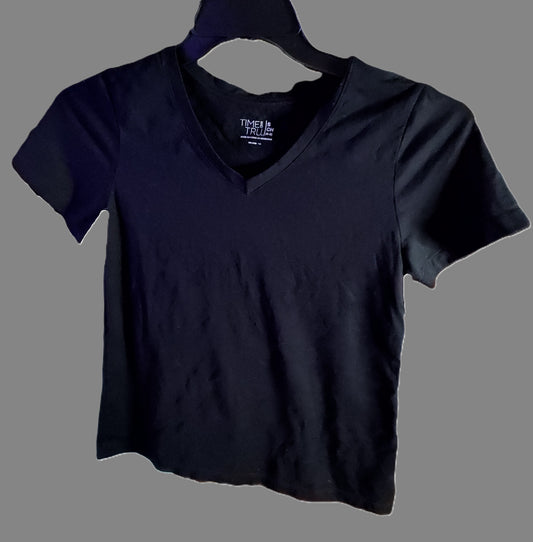 Time and Tru Childs Black Tshirt - size S