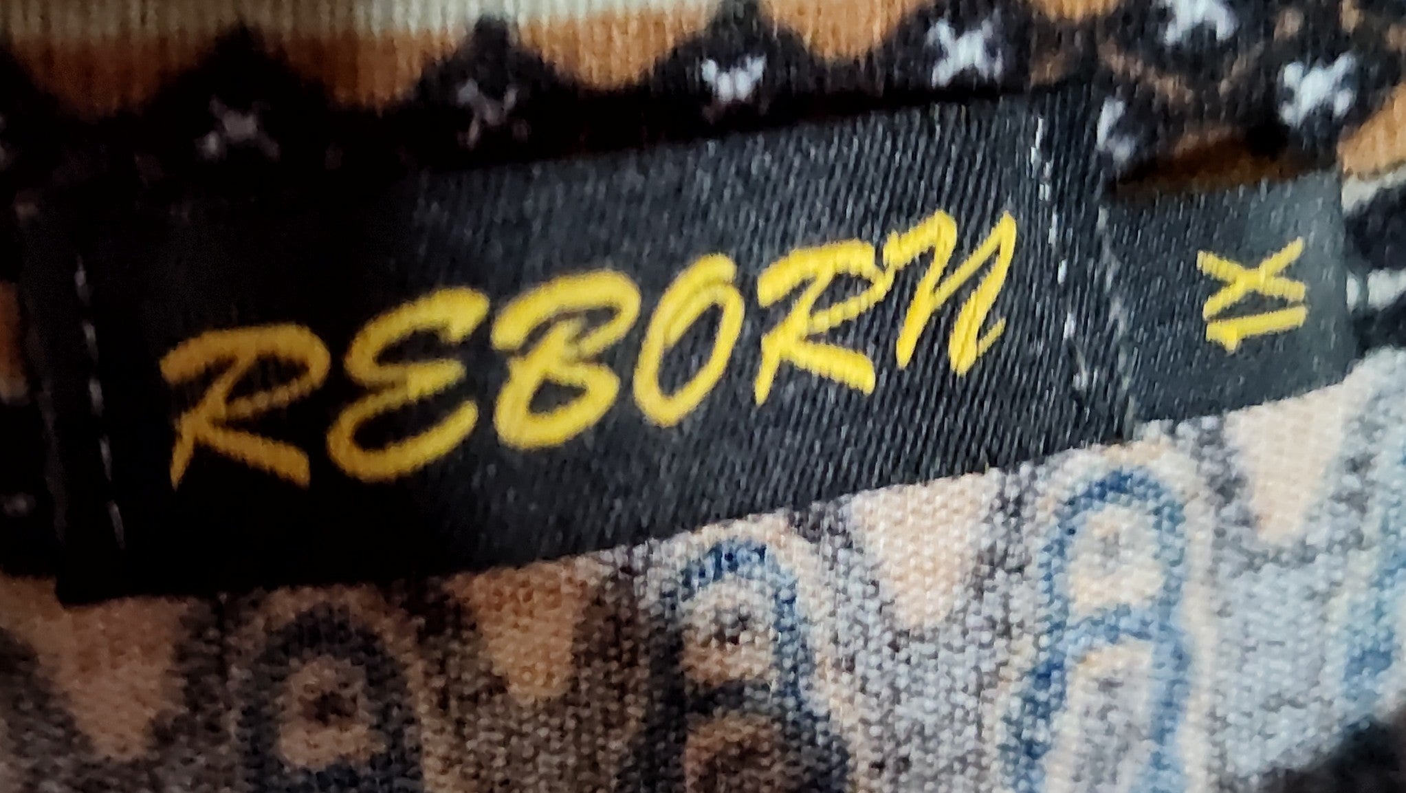 Vestido con dobladillo asimétrico y estampado azul y marrón Reborn para mujer - Talla 1XL