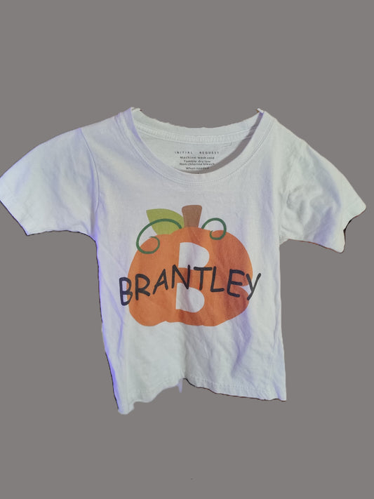Fall Pumpkin T-shirt for Brantley - size 4T