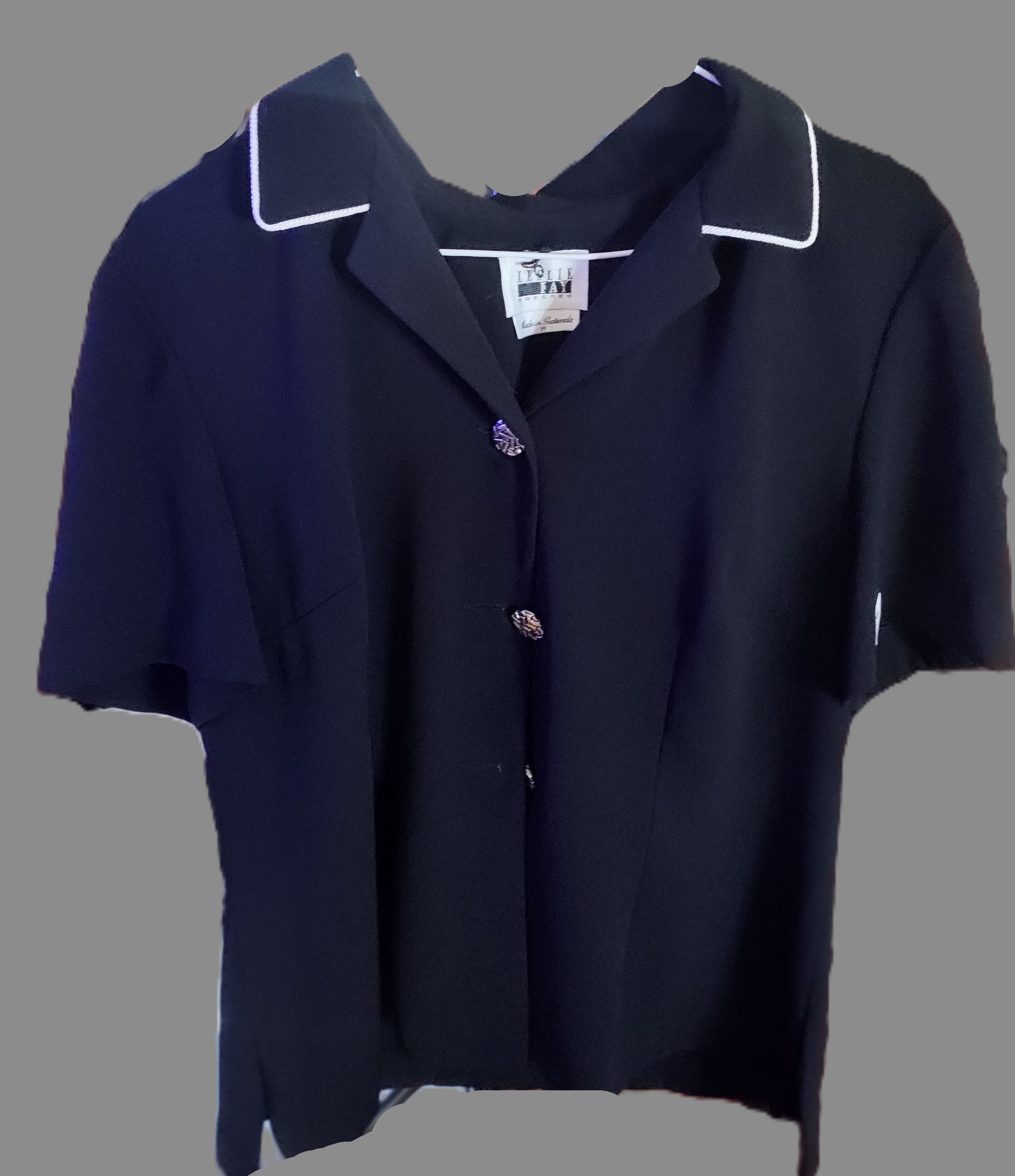 Leslie Fay Black Button Jacket - size 14