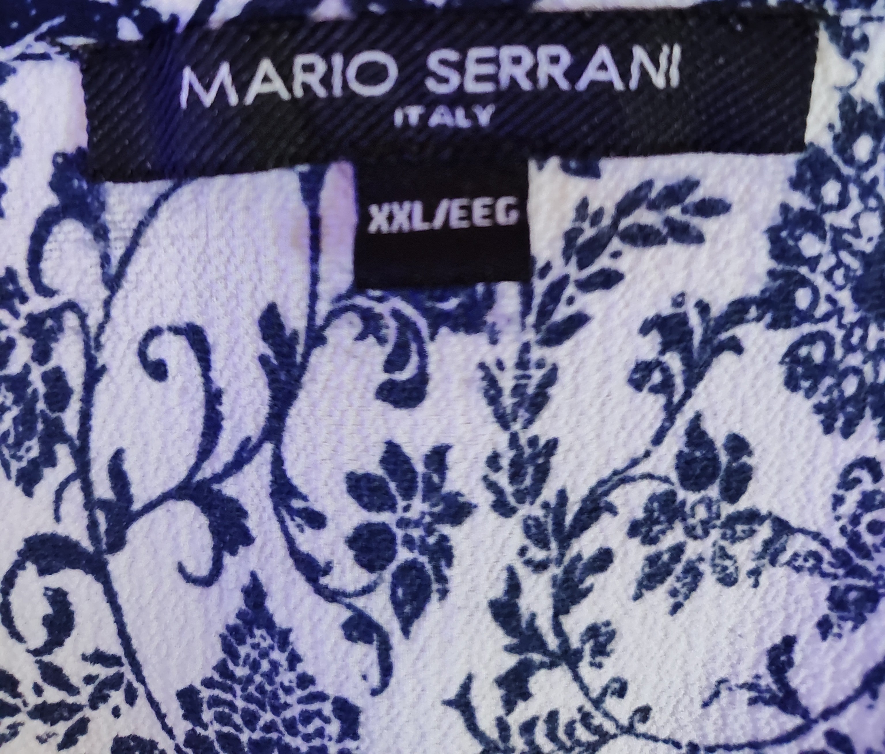 Mario Serrani White & Blue Beach Coverup Mario Serrani White & Blue Beach Coverup