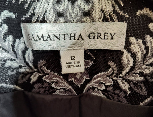Samantha Grey Black & White Jacket - size 12
