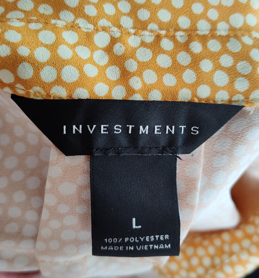 Investments Orange Ombre Blouse - size L