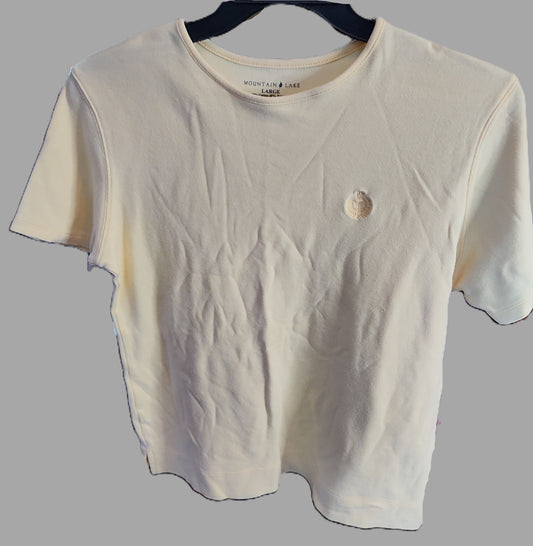 Mountain Lake Yellow Short Sleeve Shirt - size Large
