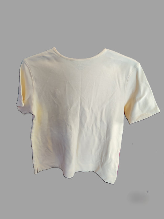 Mountain Lake Yellow Short Sleeve Shirt - size Large