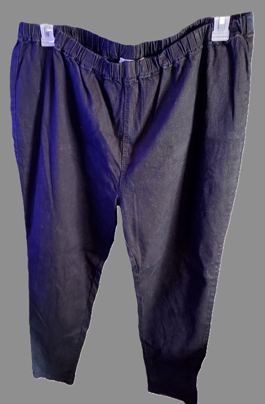 Women's DG2 Diane Gilman Black Dress Pants - size 2XL