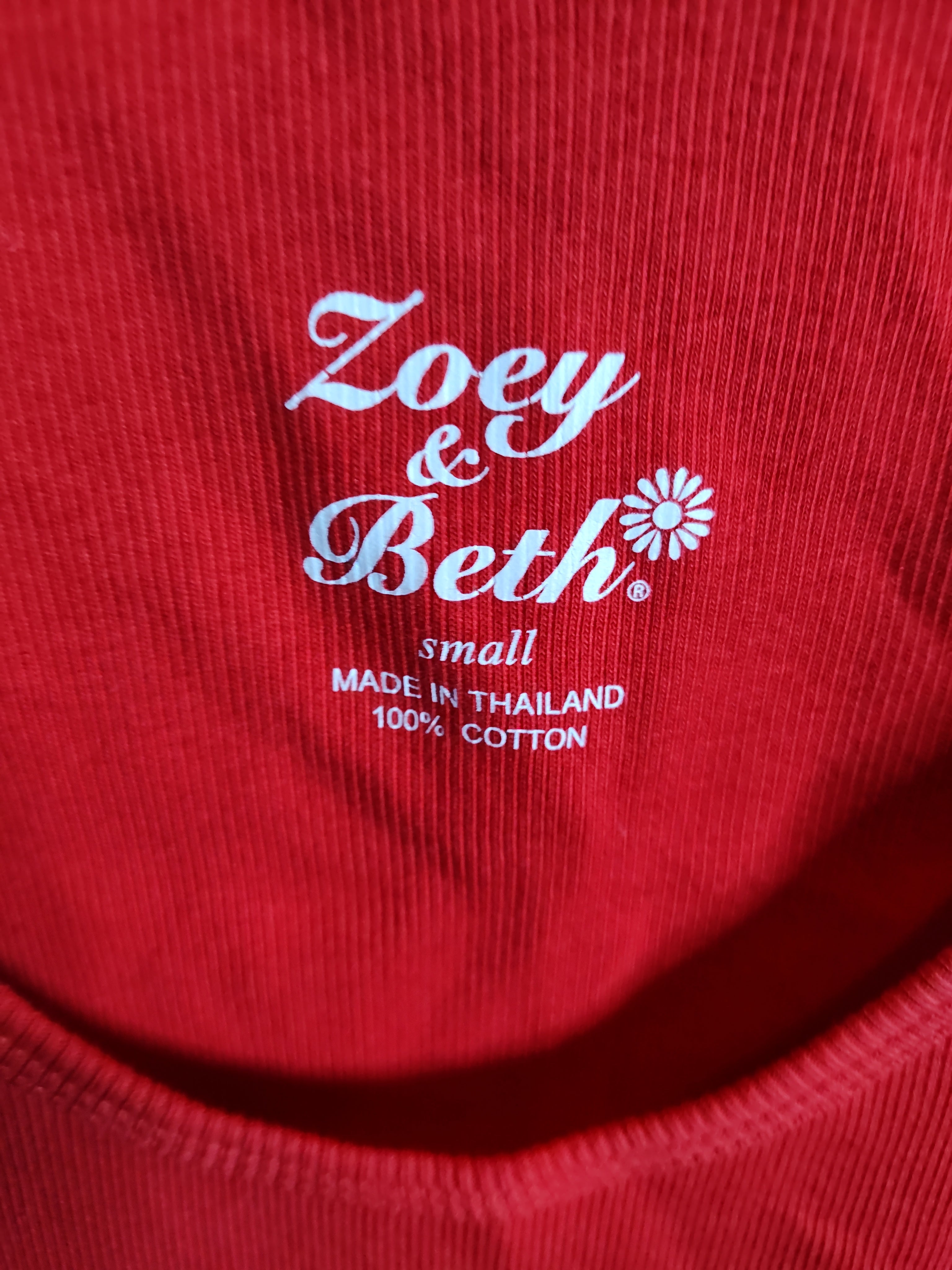 Zoey & Beth Red Tank Top - size S