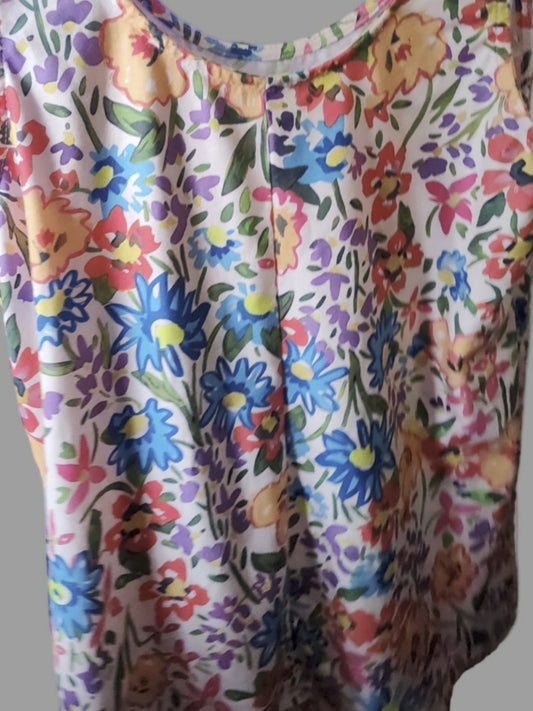 Floral Tank Top with Pocket - size S