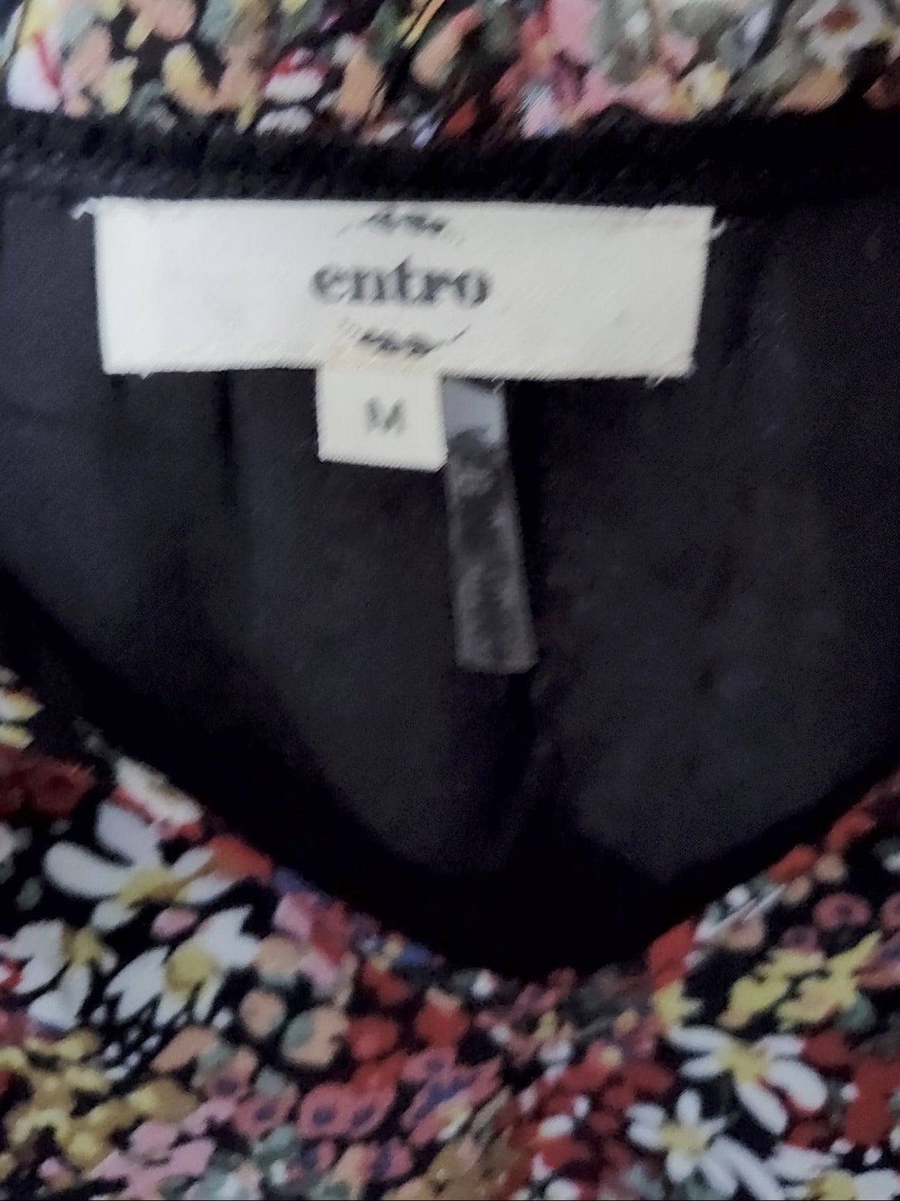 Entro Floral Sheer Long Sleeve Blouse - size M