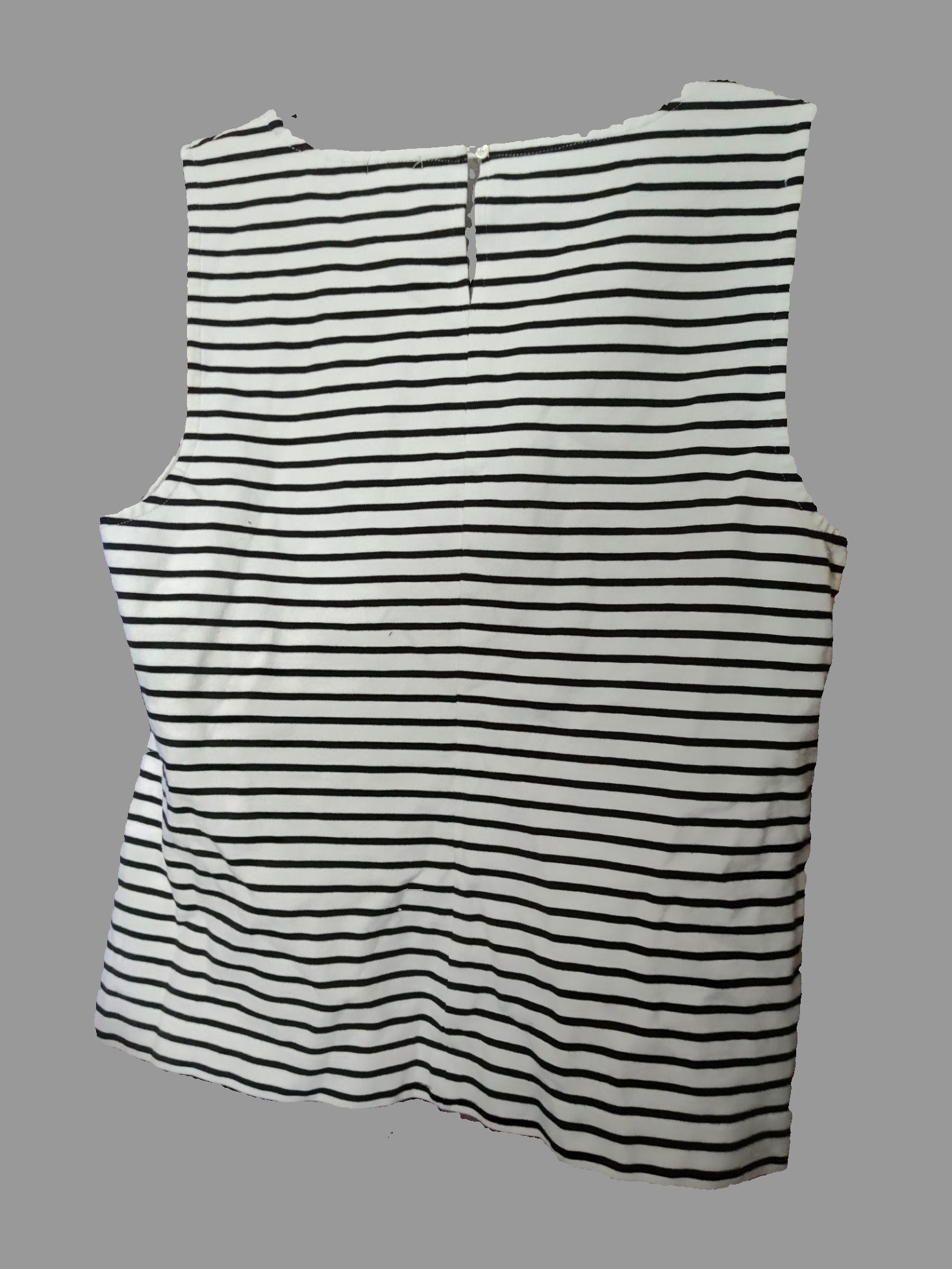 J Crew White Striped Tank Top - size L