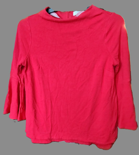 Crown & Ivy 3/4 Sleeve Red with Zipper - size M