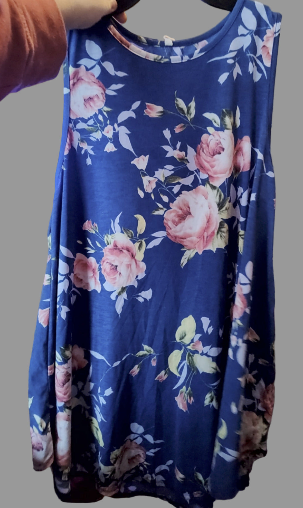 Bellamie Blue Floral Tank Top