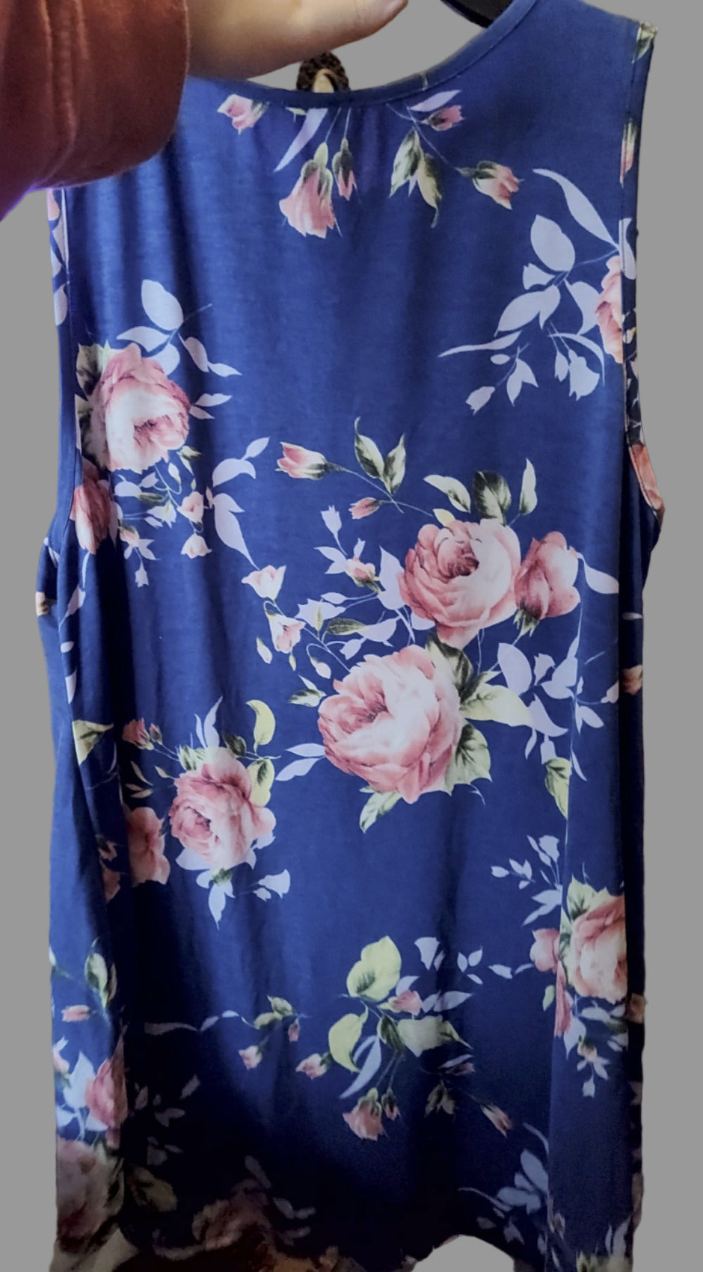 Bellamie Blue Floral Tank Top