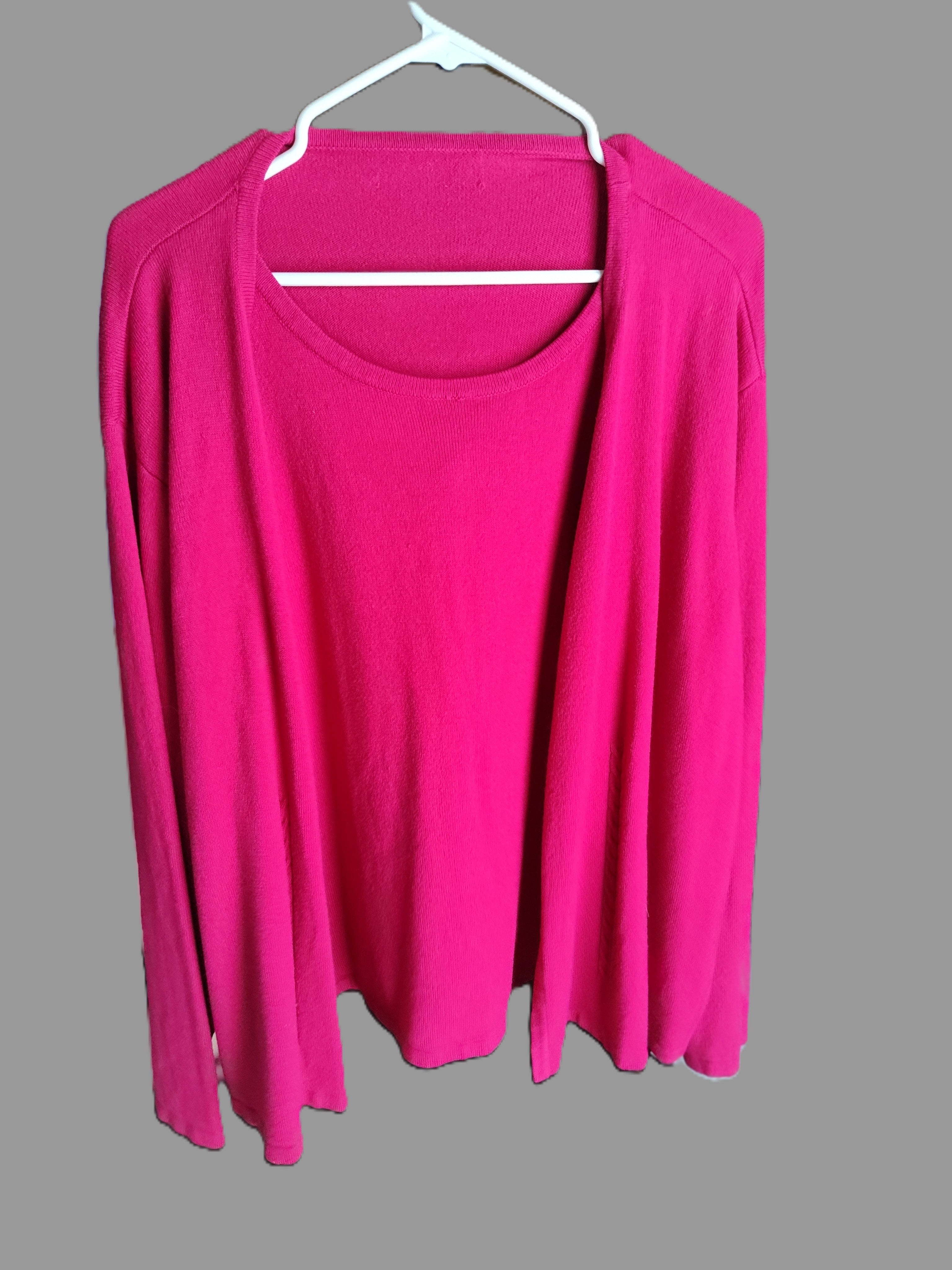 Women's Red Cardigan and Shirt