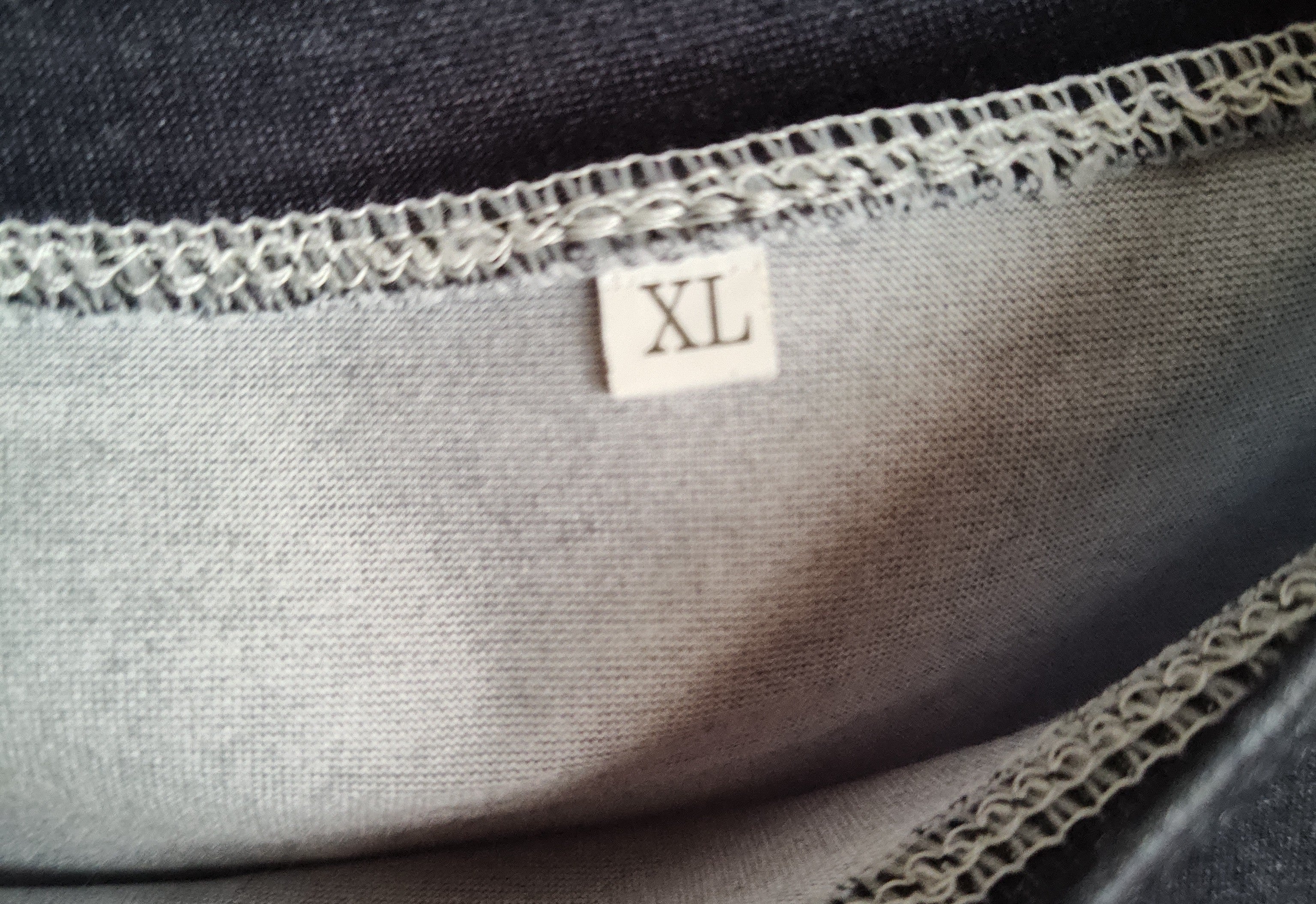 Women's Black and Grey Long Sleeve Blouse - size XL