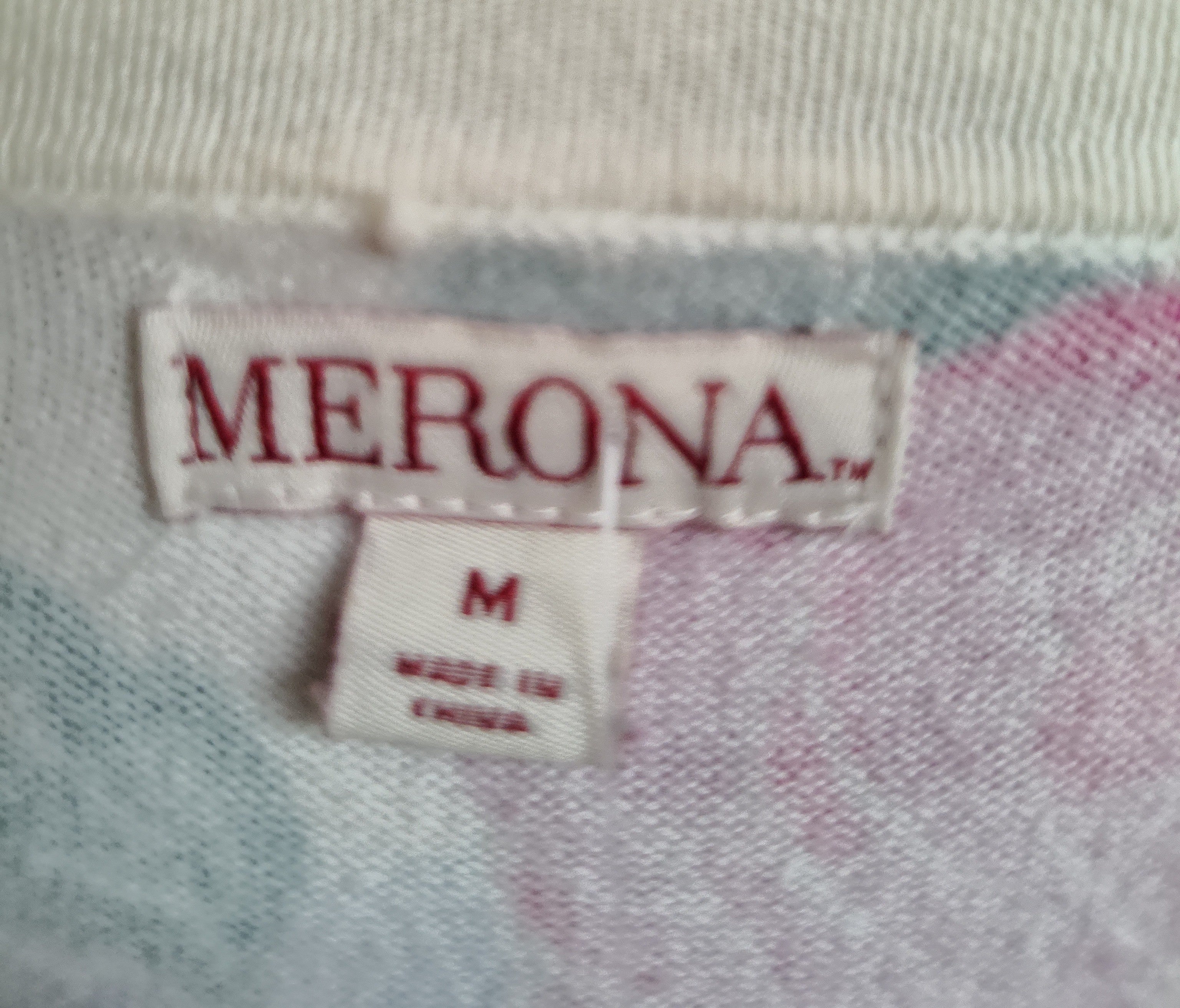 Merona Floral Knit Button Up Blouse - size M