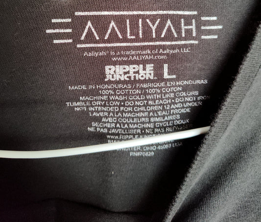 Aaliyah Vintage Long Sleeve Black T-shirt - size L
