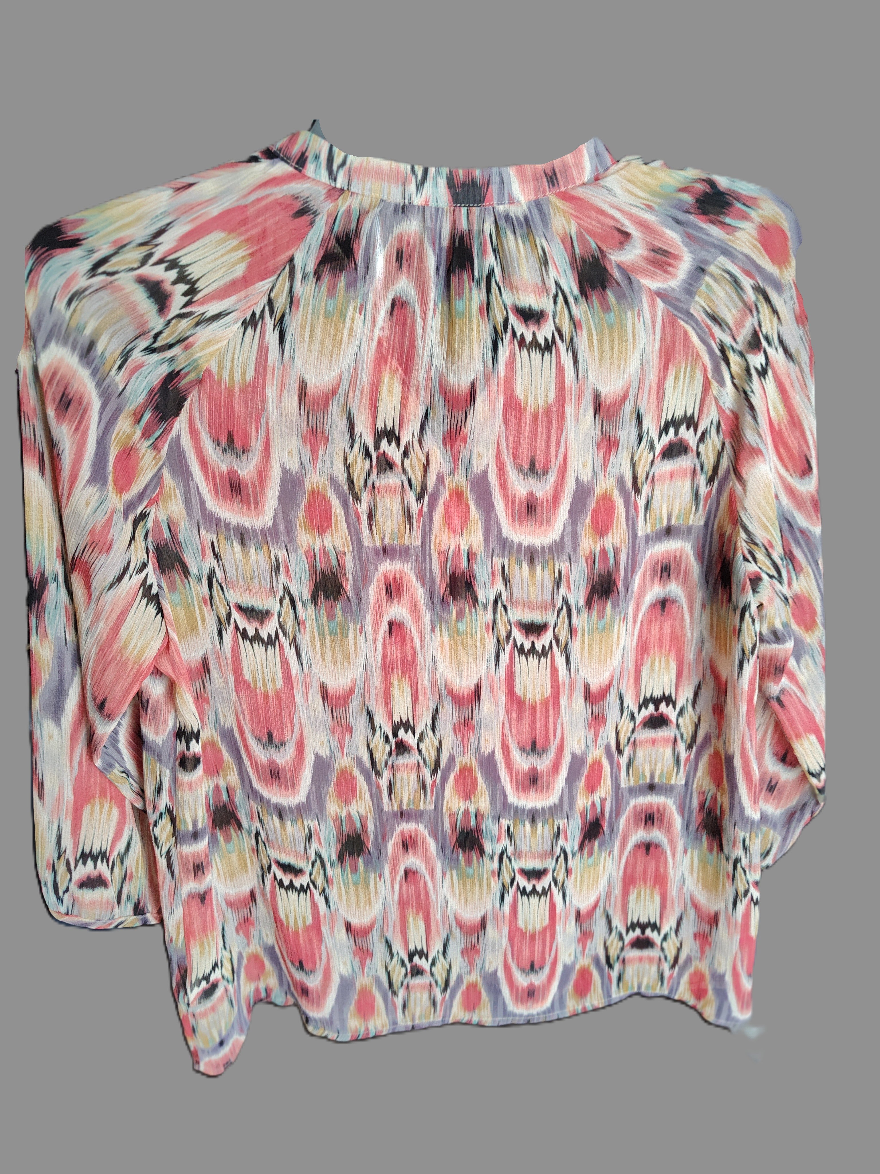 BB Dakota Mesh Orange and Black Blouse - size M