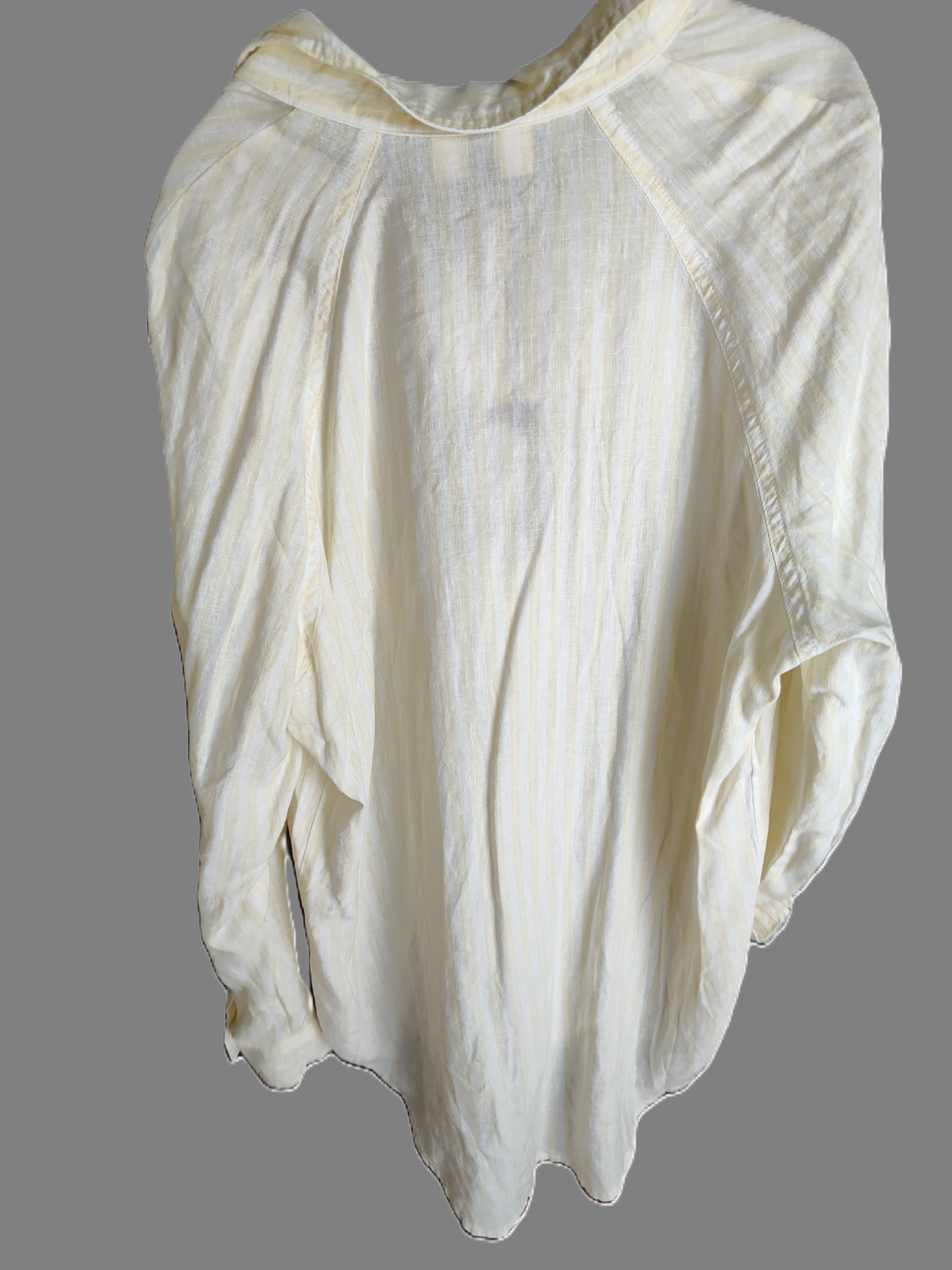 Universal Thread Yellow Stripe Button Front Blouse - size S