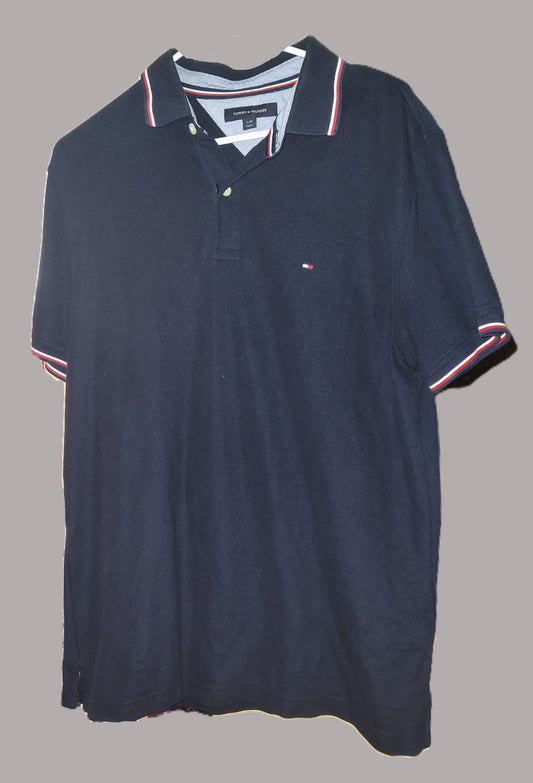 Tommy Hilfiger Navy Polo Shirt for Men - size L