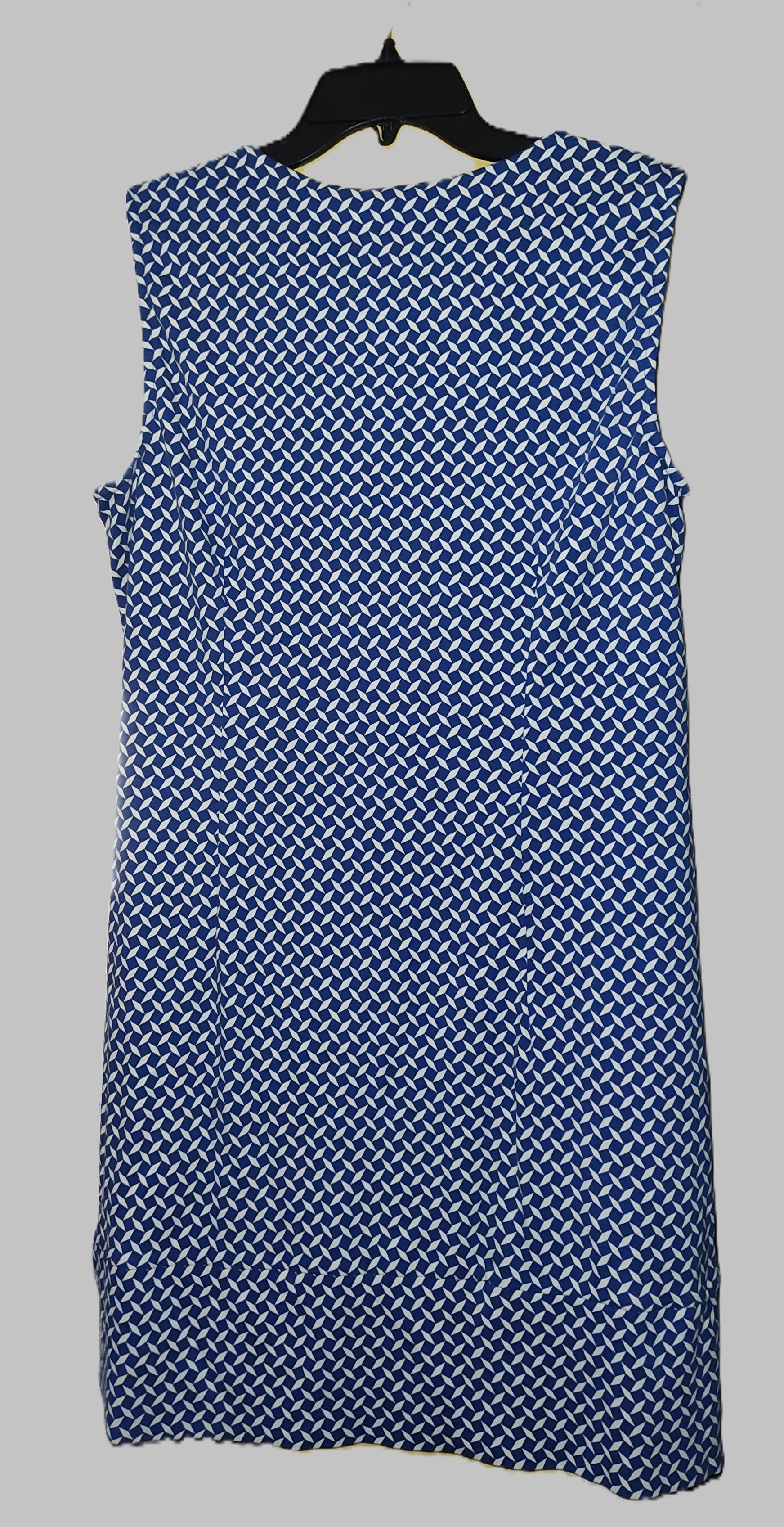 New York & Company Blue Sleeveless Short Dress with White Strips - size XL