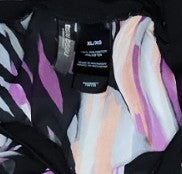 Bisou Bisou Purple and Black One Sleeve Blouse - size XL