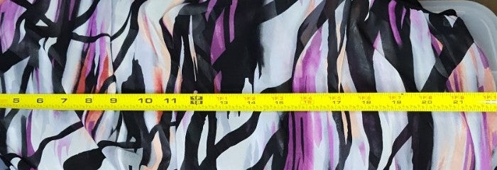 Bisou Bisou Purple and Black One Sleeve Blouse - size XL