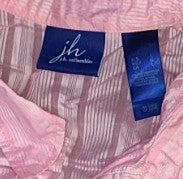 JH Collectibles Pink Half Sleeve Button Up Blouse - size L