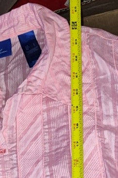 JH Collectibles Pink Half Sleeve Button Up Blouse - size L