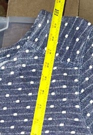 Blue with White Polka Dots Half Sleeve Blouse