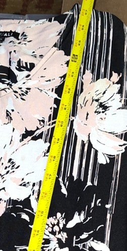 Roz & Ali Pink & Black 3/4 Sleeve Blouse - size PM