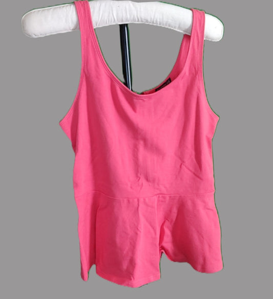 Express Pink Activewear Tank Top with Zipper - size S