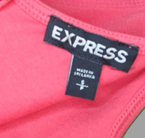 Express Pink Activewear Tank Top with Zipper - size S