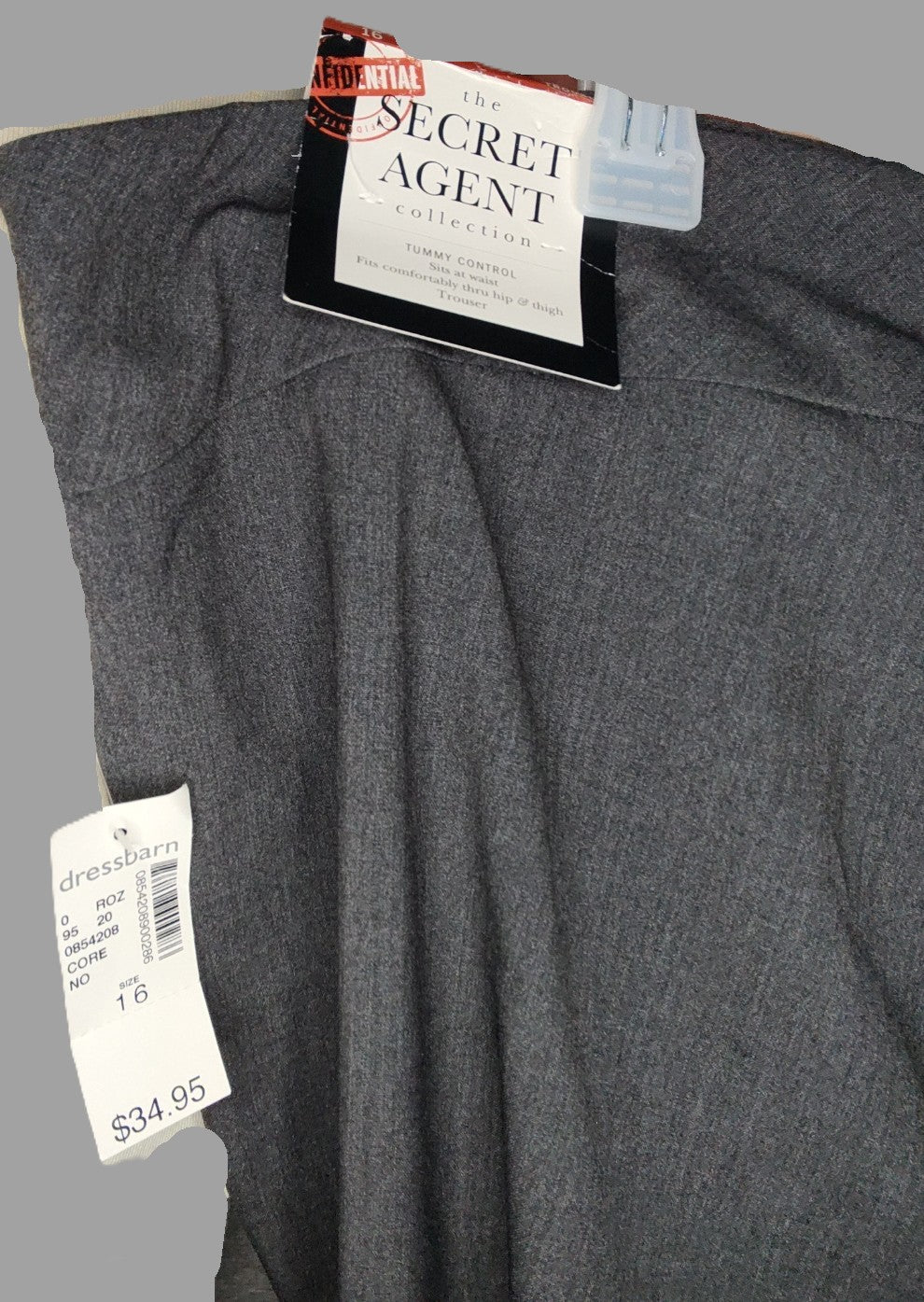 Roz & Ali Secret Agent Collection Grey Dress Slacks - size 16