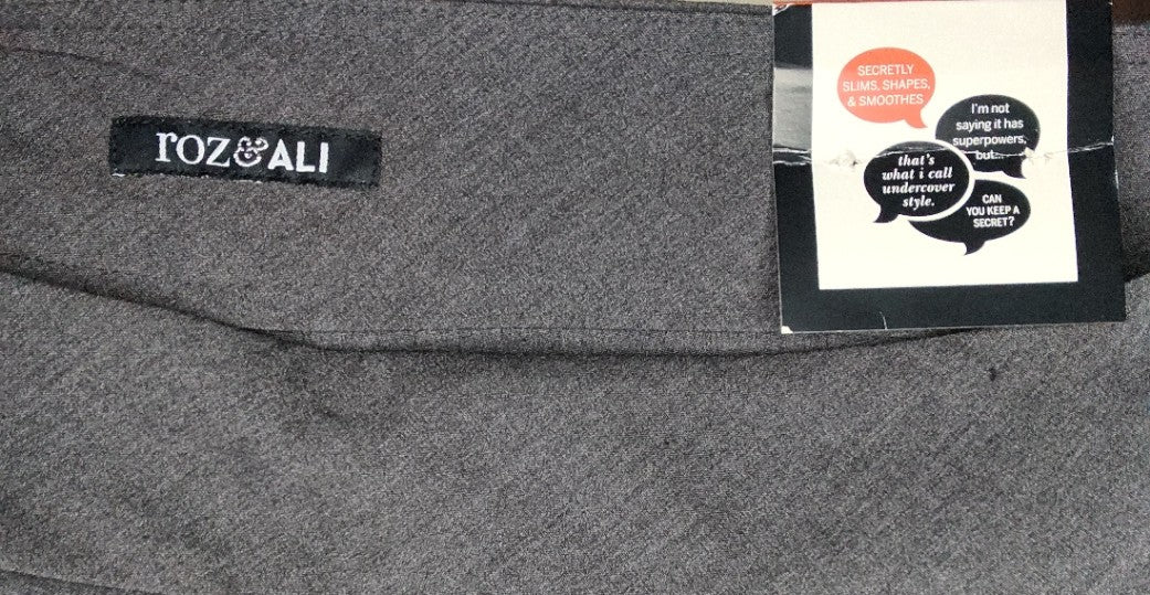 Roz & Ali Secret Agent Collection Grey Dress Slacks - size 16