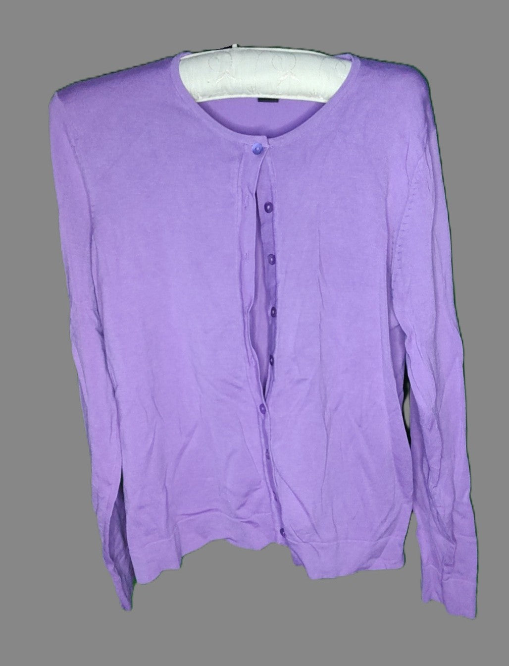 C'est City Women's Lavender Slim Fit Cardigan - size XL