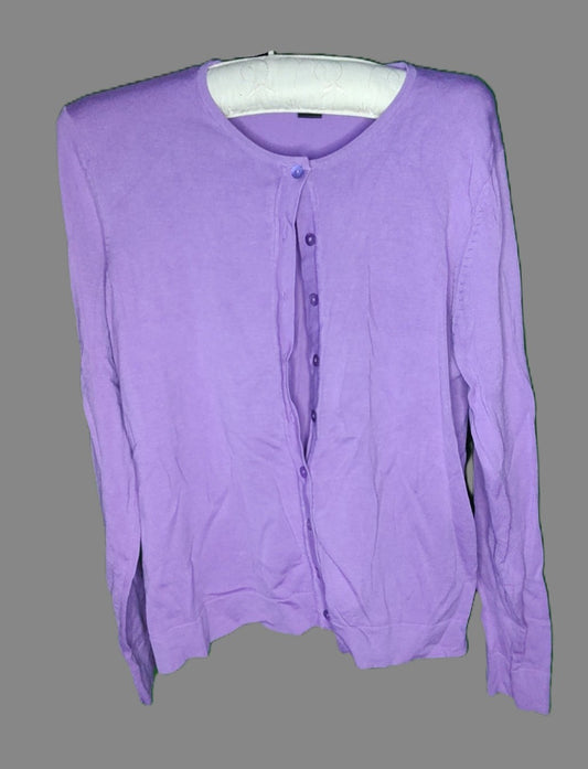 C'est City Women's Lavender Slim Fit Cardigan - size XL