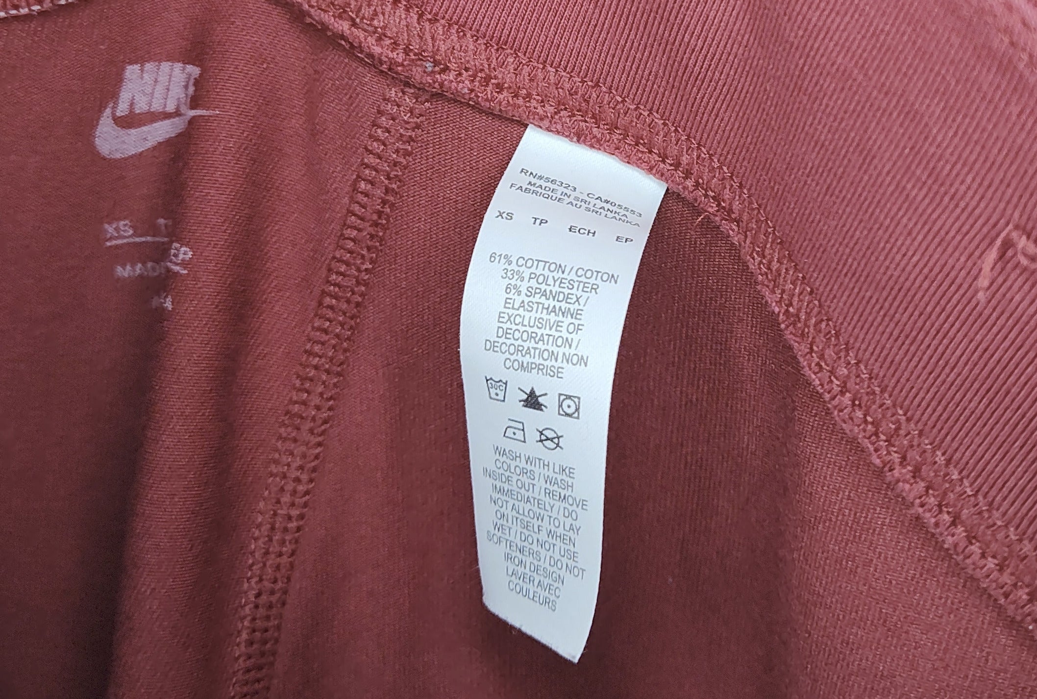 Nike Maroon Leggings - size XS