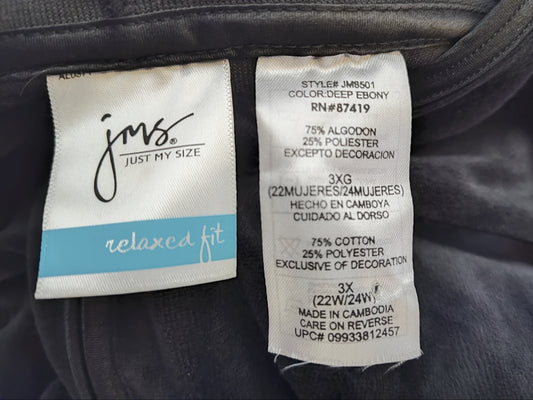 JMS Relaxed Fit Deep Ebony 2-piece Velour Track Suit - size 3X