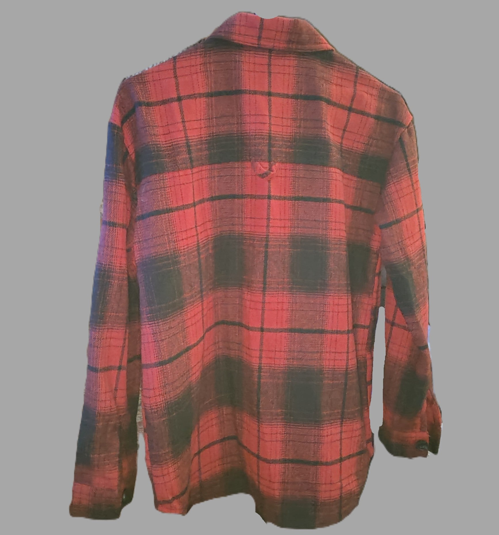 No Boundaries Red Plaid Button Up Shacket - size S