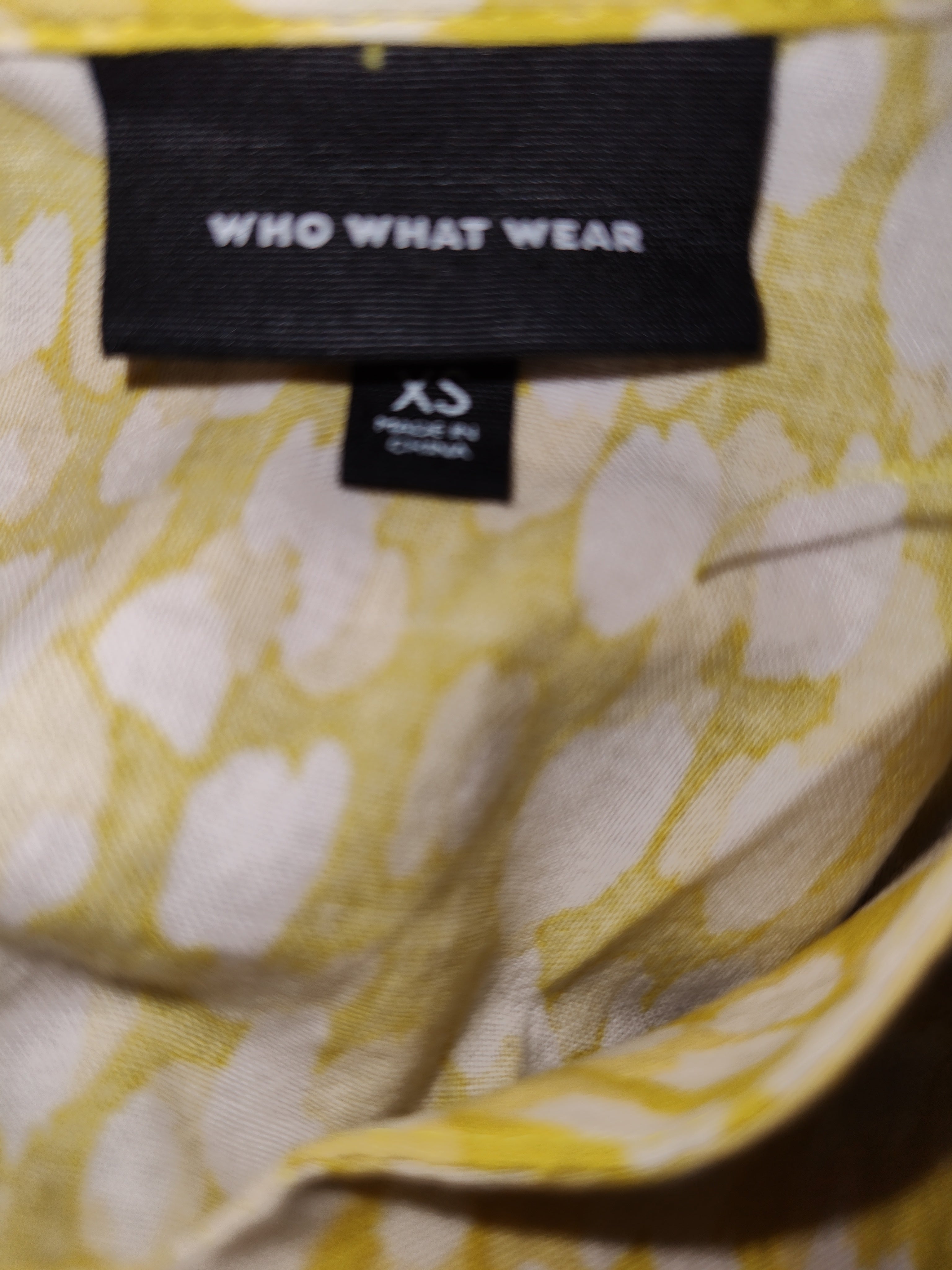 Who What Wear Yellow Polka Dot Square Neck Maxi Dress - size XS