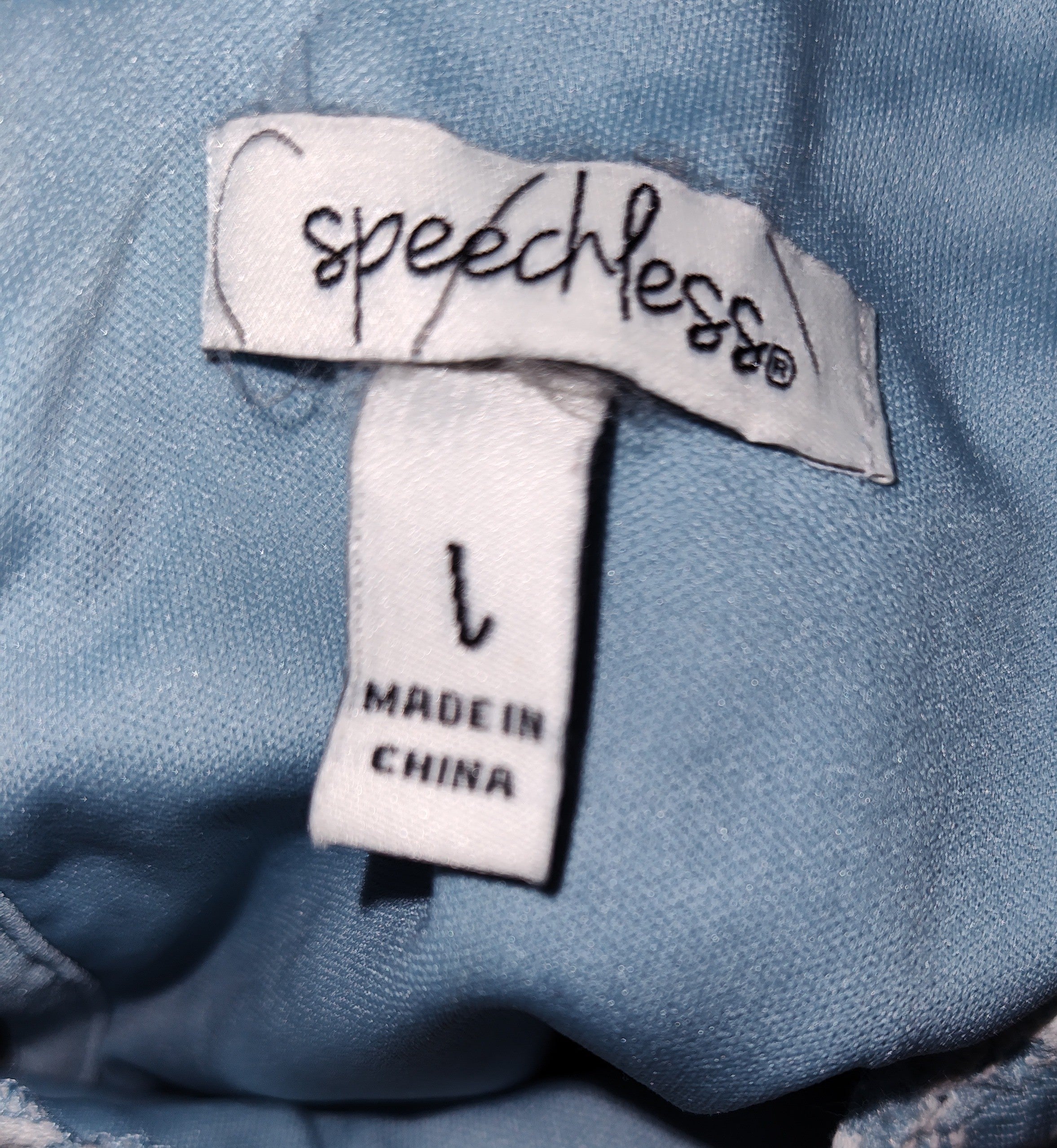 Speechless Baby Blue Lace Sleeveless Mini Dress - Size L