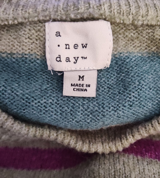 Women's A New Day Soft Striped Sweater - size M