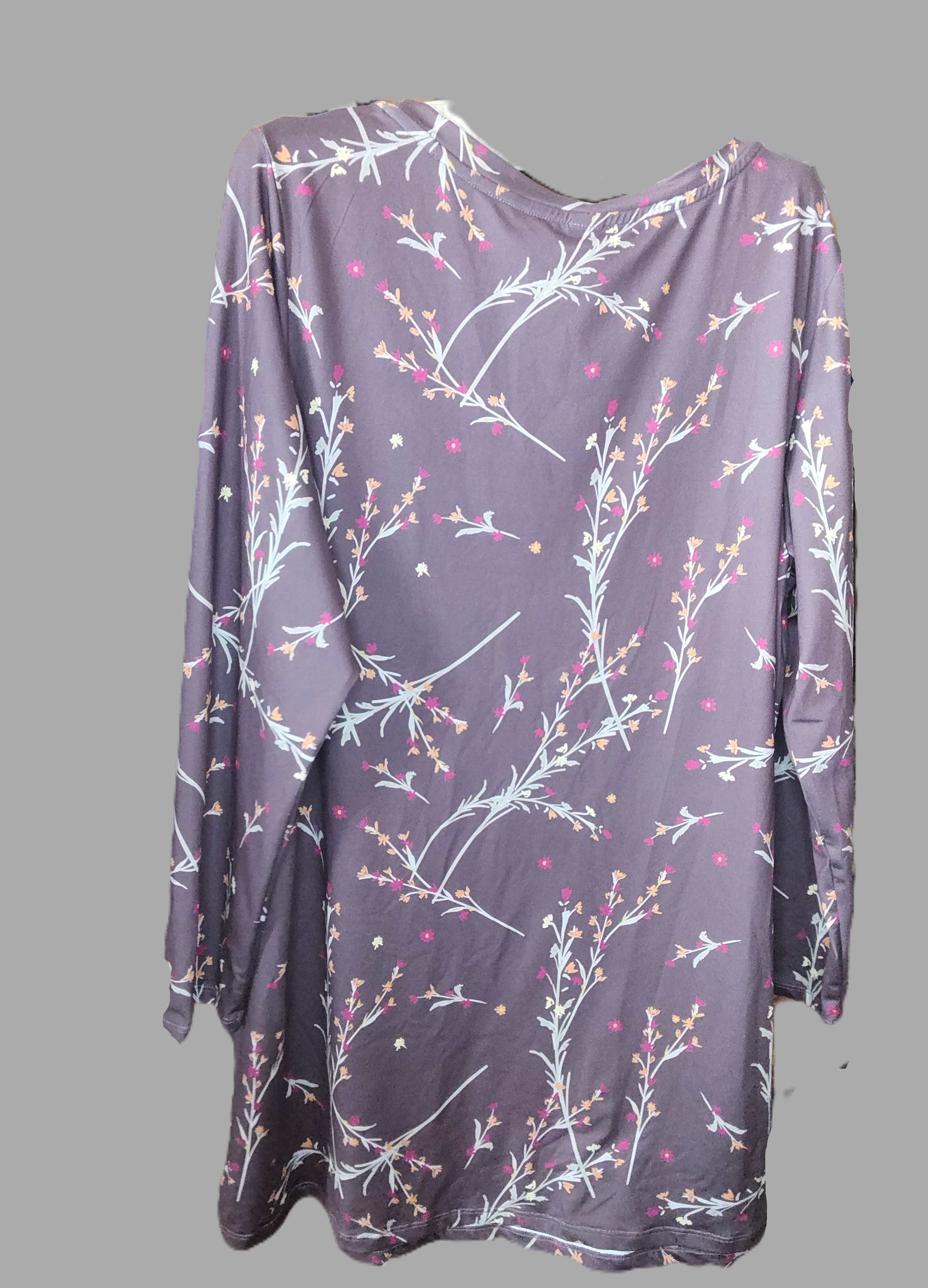 Nanu Purple Design Long Sleeve Blouse