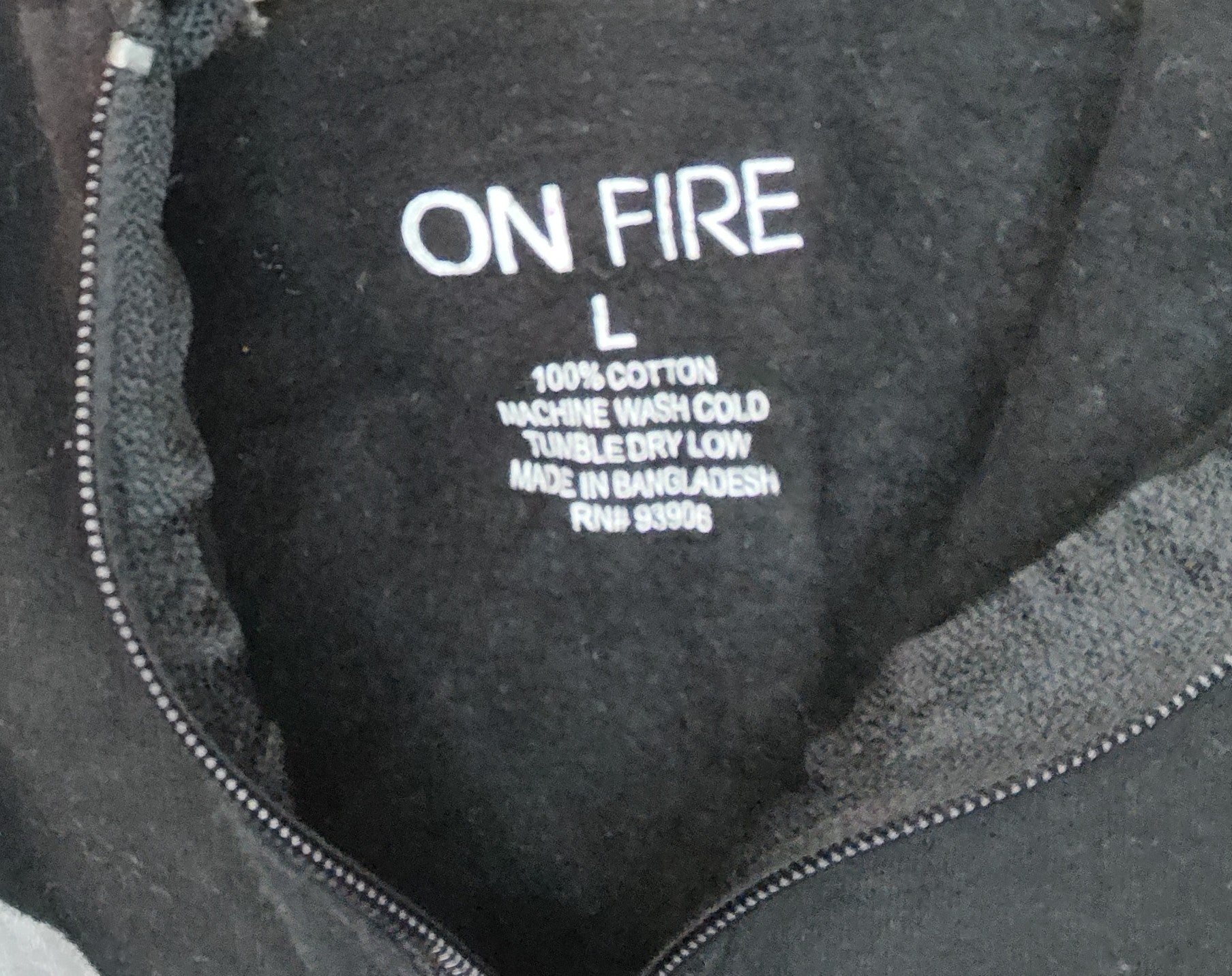 On Fire Yellow and Black Blessed Cropped Hoodie - size L