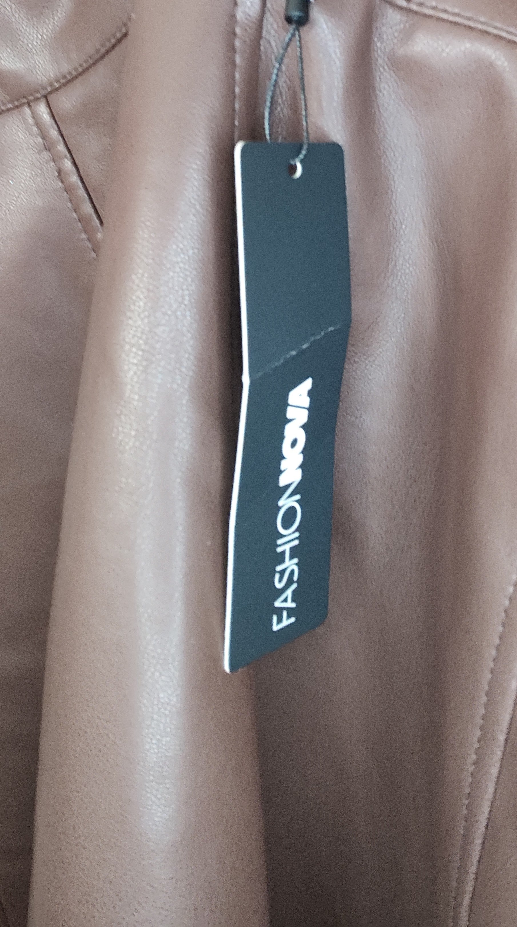 Fashion Nova Brown Faux Leather Long Skirt