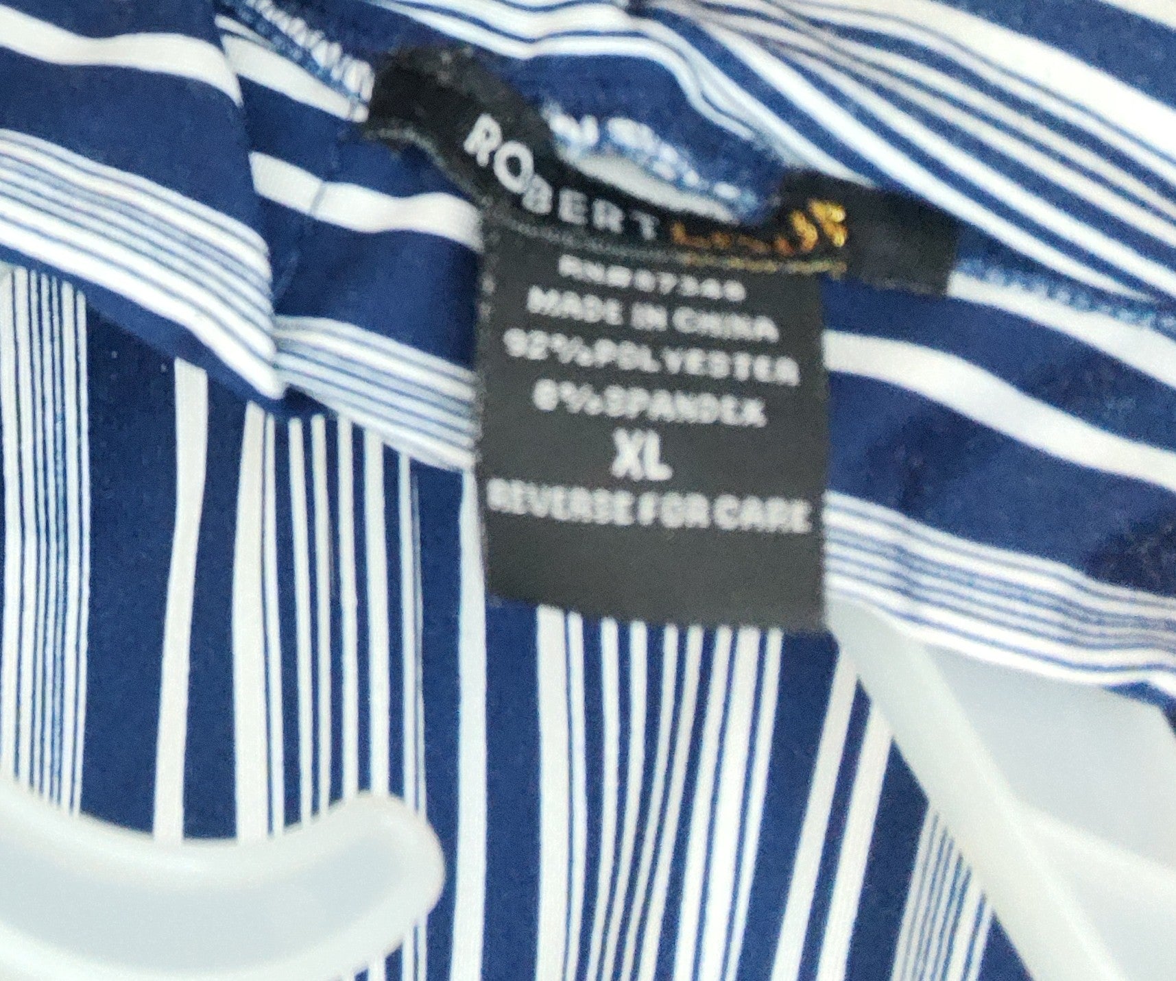 Robert Louis Blue Vertical Stripes Shorts - size XL